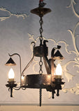 Vintage Early 20th Century Small Iron Chandelier