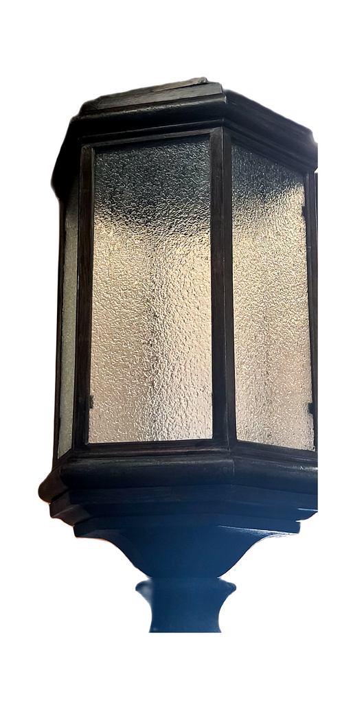 Pair Vintage 8ft Tall Bronze & Cast Iron Yard Driveway Lamp Posts