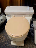 Vintage Case Plumbing set of Case 1000 Toilet & Shelf Back Sink w/Legs & towel Racks in Sun Tan