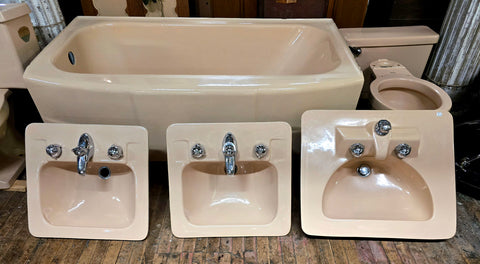 Vintage Crane Bathroom Suite Options in Suntan (sold separately)