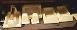 Vintage Set of Pale Yellow Bath Accessories