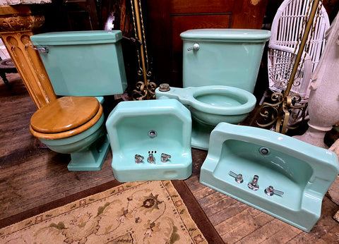 Vintage Ming Green Sinks & Toilets by Standard