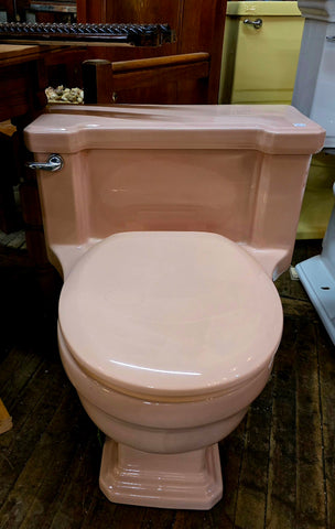 Vintage American Standard One Piece Compact "Lowboy" Toilet in Corallin