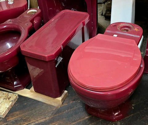 Vintage Richmond Tang Red 2 Piece Toilet
