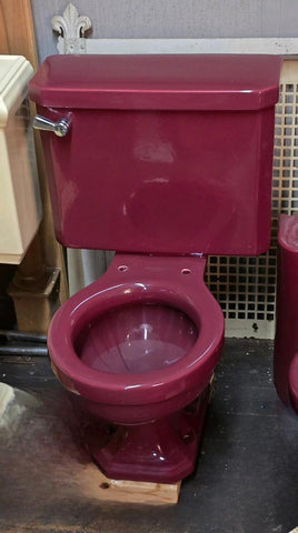 1950s Vintage Standard Tang Red Cadet 2 Piece Toilet
