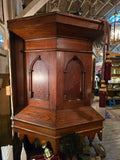 Vintage Gothic Church Pulpit with Canopy in Oak