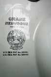 Vintage 1937 White Art Deco "Neuvogue" Pedestal Sink by Crane