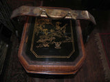 Decorative Antique Lacquered Wicker Chinese Food Basket