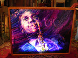 Unique 3 Dimensional Lighted Painted of Jazz Great Dexter Gordon by David Armstrong