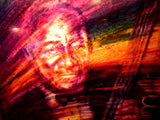 Fabulous 3 Dimensional Lit & Framed Painting of Jazz Legend Charlie "Bird" Parker