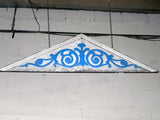 Antique Victorian Barge Board with Blue Scroll Work