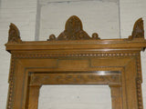 Large Antique Oak Surround in the Classical Style with Carved Pediment