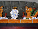 Colorful Monumental Vintage Chinese Dragon Roof Cresting