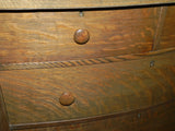 Antique Oak Dresser with Oval Mirror