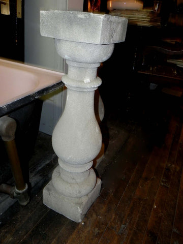 Early Vintage 20th Century Solid Turned Limestone Balusters