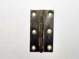 NOS Small Brass Cabinet Hinges in Pairs