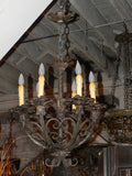Vintage Iron Chandelier for a Tudor French Country or Rustic Home