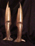 Pair of 1920's Era Vintage Art Deco Bronze Andirons attributed to Pierre Legrain