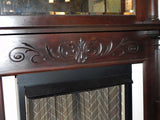 Late 19th early 20th Century Full Fireplace Mantel with Fluted Columns & Carved Detailing