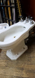 Vintage Early 20th Century NOS (new old stock) Standard "Madval" Bidet in White complete with original Plumbing