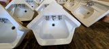 Vintage Standard Corner Sink(s) in White with original Nu Seal Faucets