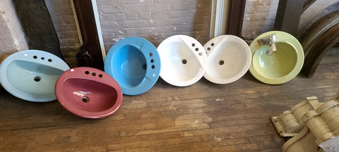 Vintage Oval & Round Counter Sinks