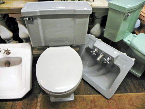 Vintage Briggs Toilet & Sink in Gray