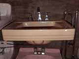Vintage Standard Fawn Beige Wall Sink w/Legs