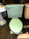Vintage 1920's Era Crane "Siwelclo" 2 Piece Toilet in Pale Jade