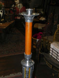 Large Vintage Ornate Candle Stick in Chrome & Bakelite