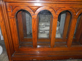 Vintage WPA Era Arched Pane Transom Window with Frame / Jamb